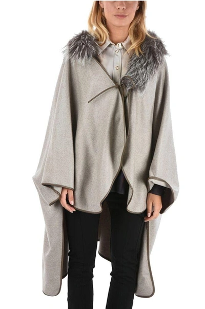 Shop Fabiana Filippi Women's Grey Cashmere Poncho