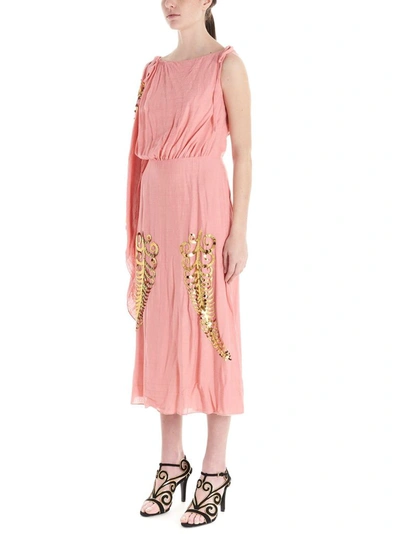 Shop Prada Women's Pink Silk Dress