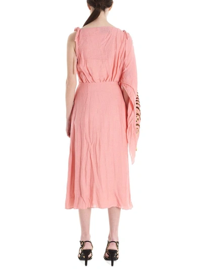 Shop Prada Women's Pink Silk Dress