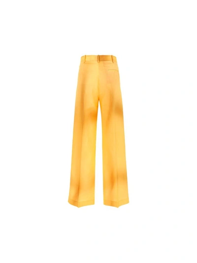 Shop Fendi Women's Yellow Other Materials Pants