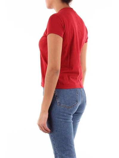 Shop Rick Owens Women's Red Cotton T-shirt