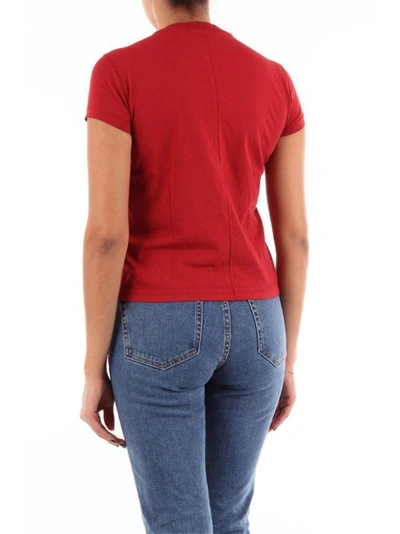 Shop Rick Owens Women's Red Cotton T-shirt