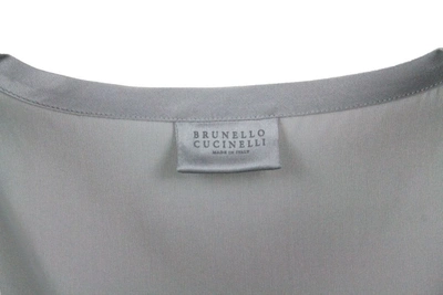 Shop Brunello Cucinelli Women's Grey Silk Tank Top