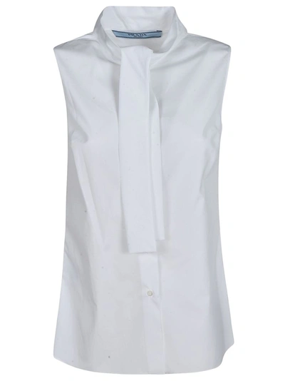 Shop Prada Women's White Cotton Top