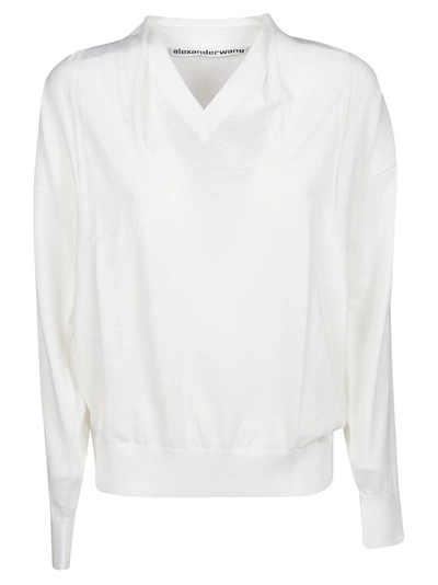 Shop Alexander Wang Women's White Cotton Jumper