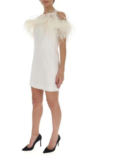Shop Saint Laurent Women's White Acetate Dress