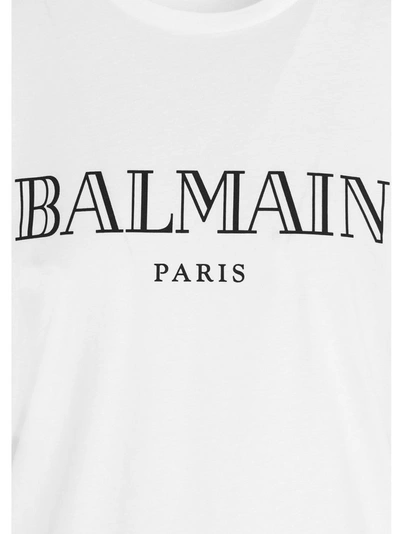 Shop Balmain Women's White Other Materials T-shirt