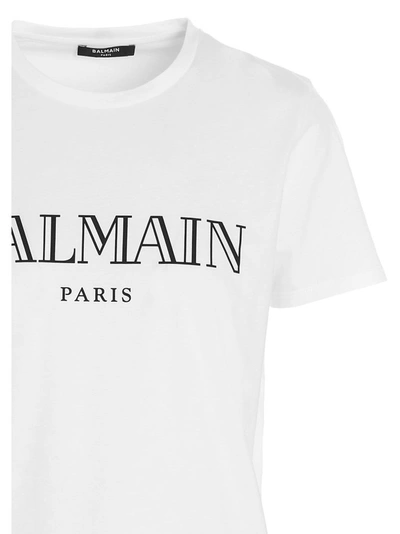 Shop Balmain Women's White Other Materials T-shirt