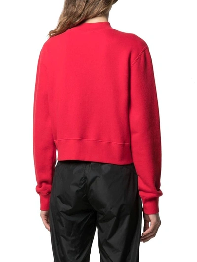 Shop Palm Angels Women's Red Cotton Sweatshirt