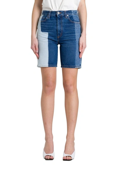 Shop Heron Preston Women's Blue Cotton Shorts