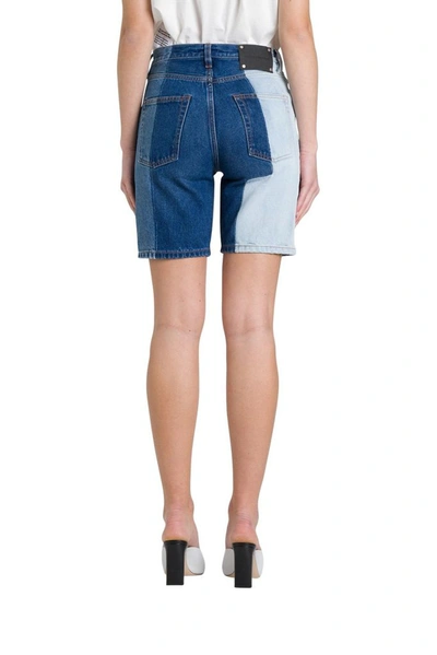 Shop Heron Preston Women's Blue Cotton Shorts