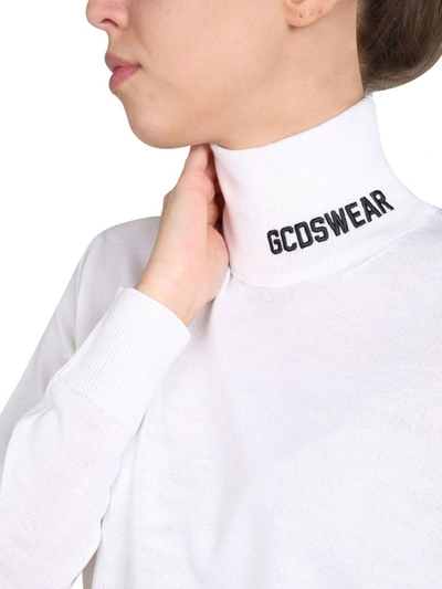 Shop Gcds Women's White Other Materials Sweater