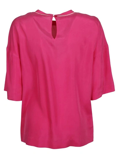 Shop Pinko Women's Fuchsia Cotton T-shirt