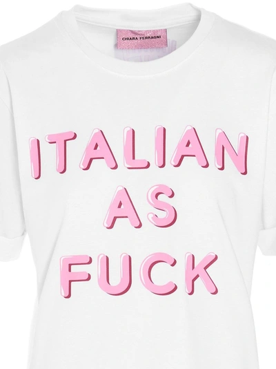 Shop Chiara Ferragni Women's White Other Materials T-shirt