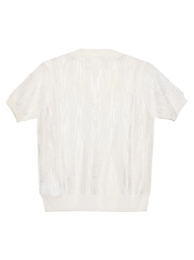 Shop Maison Margiela Women's White Viscose Polo Shirt