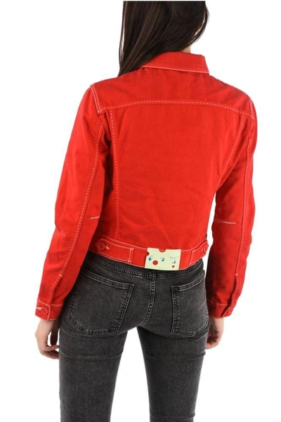 Shop Off-white Women's Red Cotton Outerwear Jacket