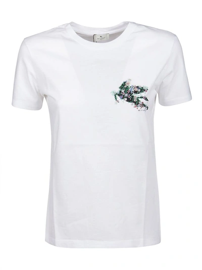 Shop Etro Women's White Other Materials T-shirt