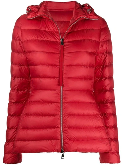 Shop Moncler Women's Red Polyamide Down Jacket