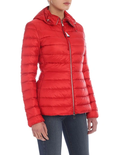 Shop Moncler Women's Red Polyamide Down Jacket