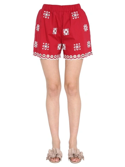 Shop Red Valentino Women's Red Other Materials Shorts