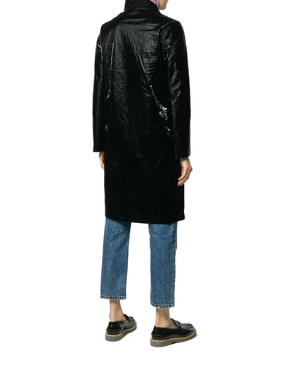 Shop Aspesi Women's Black Polyurethane Outerwear Jacket