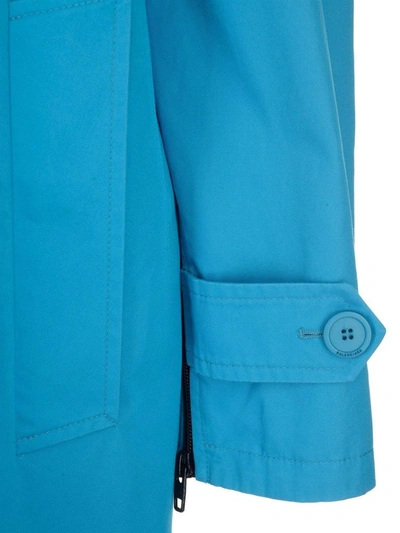 Shop Balenciaga Women's Light Blue Other Materials Coat