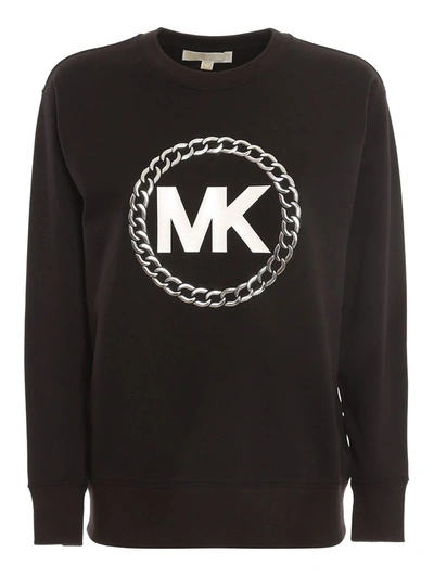 Shop Michael Kors Women's Black Cotton Sweatshirt