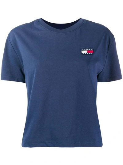 Shop Tommy Hilfiger Women's Blue Cotton T-shirt