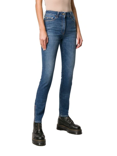 Shop Moschino Women's Blue Cotton Jeans