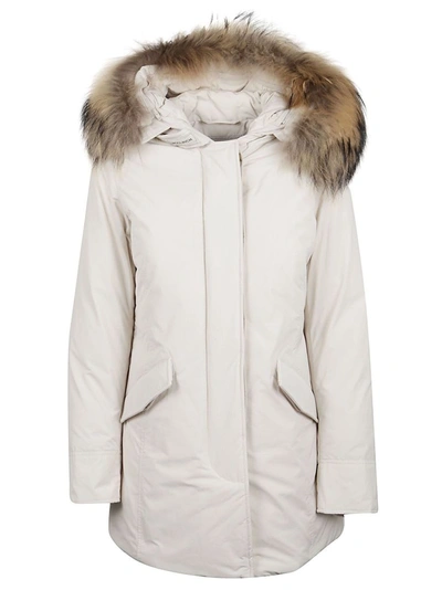 Woolrich Ivory Polyester Luxury Arctic Down Jacket In White