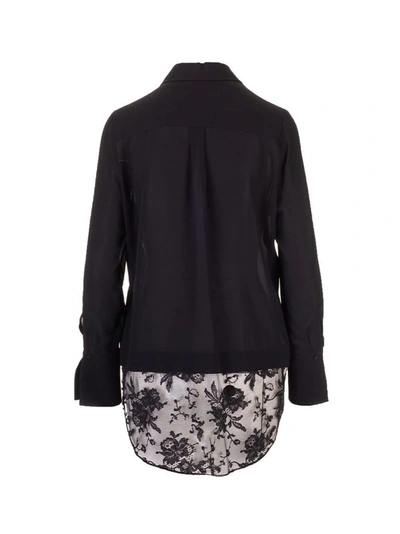 Shop Alexander Mcqueen Women's Black Silk Shirt