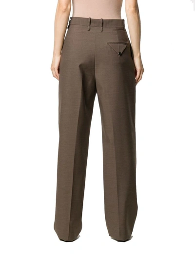 Shop Bottega Veneta Women's Brown Wool Pants