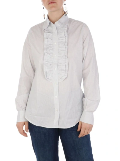 Shop Aspesi Women's White Cotton Shirt