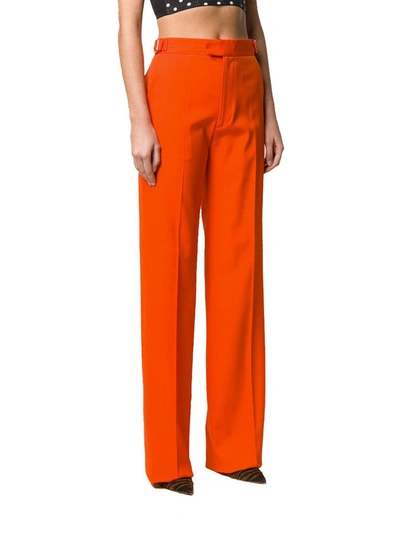 Shop Attico The  Women's Orange Wool Pants