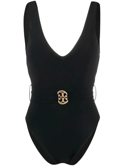 Shop Tory Burch Women's Black Polyester One-piece Suit