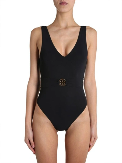 Shop Tory Burch Women's Black Polyester One-piece Suit