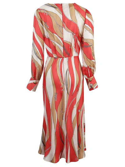 Shop Elisabetta Franchi Women's Red Silk Dress