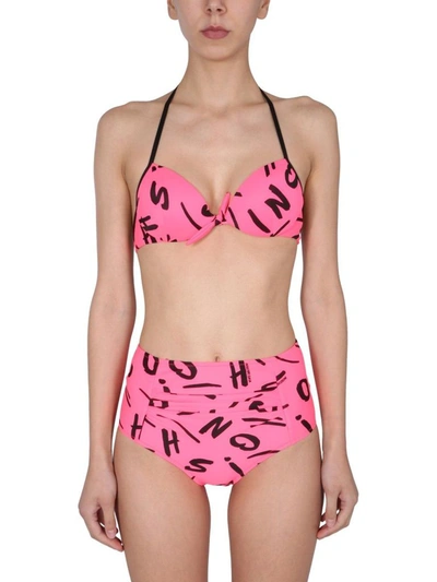 Shop Moschino Women's Fuchsia Synthetic Fibers Bikini