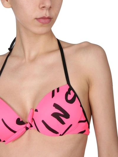 Shop Moschino Women's Fuchsia Synthetic Fibers Bikini