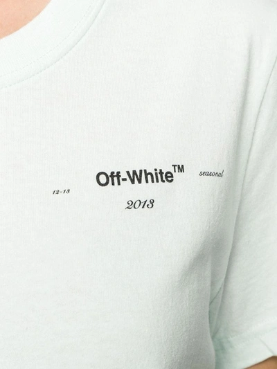 Shop Off-white Women's Light Blue Cotton T-shirt