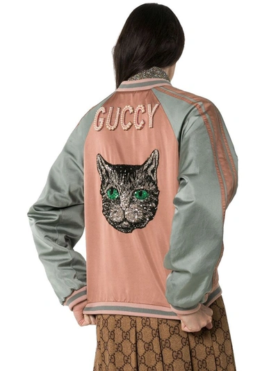 Shop Gucci Women's Pink Viscose Jacket