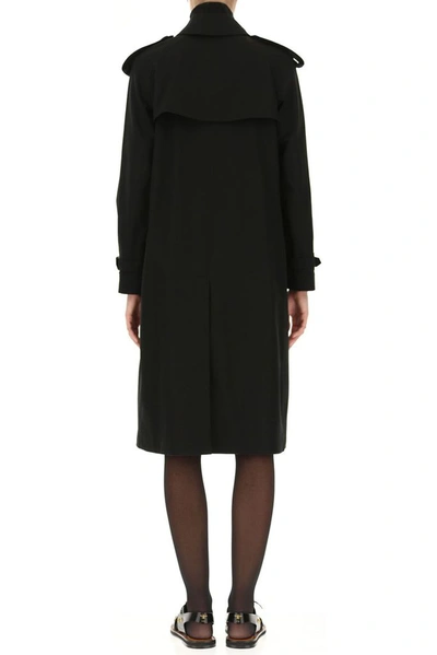 Shop Burberry Women's Black Cotton Trench Coat