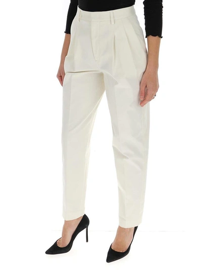 Shop Red Valentino Women's White Cotton Pants
