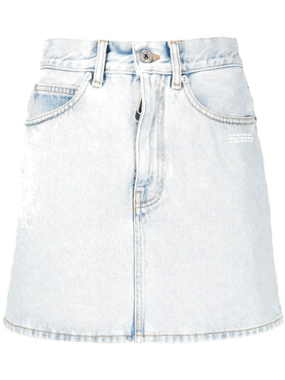 Shop Off-white Women's Light Blue Polyester Skirt