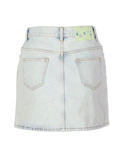 Shop Off-white Women's Light Blue Polyester Skirt