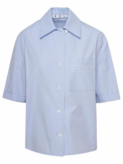 Shop Off-white Women's Blue Cotton Shirt