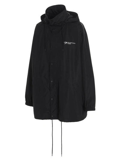 Shop Balenciaga Women's Black Polyamide Outerwear Jacket