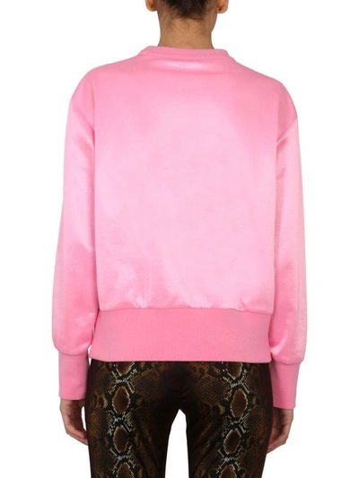 Shop Versace Women's Pink Cotton Sweatshirt