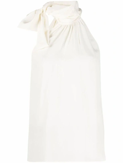 Shop Michael Kors Women's White Silk Top