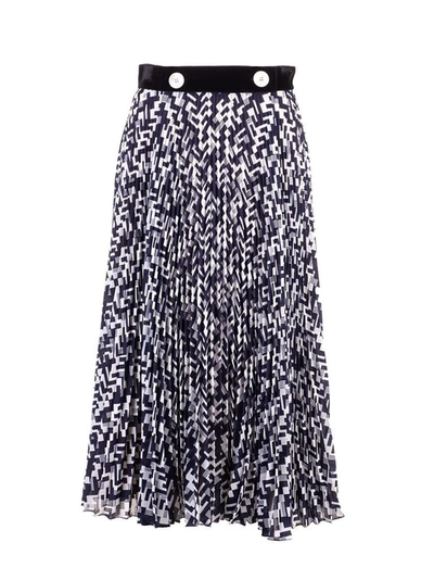 Shop Prada Women's Blue Polyester Skirt